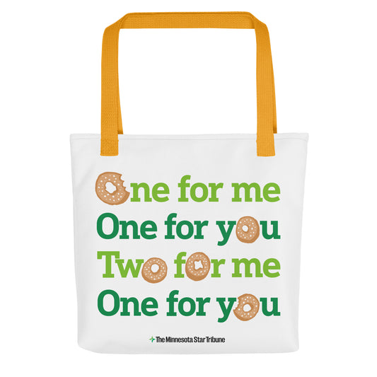 Two Donuts For Me Tote bag