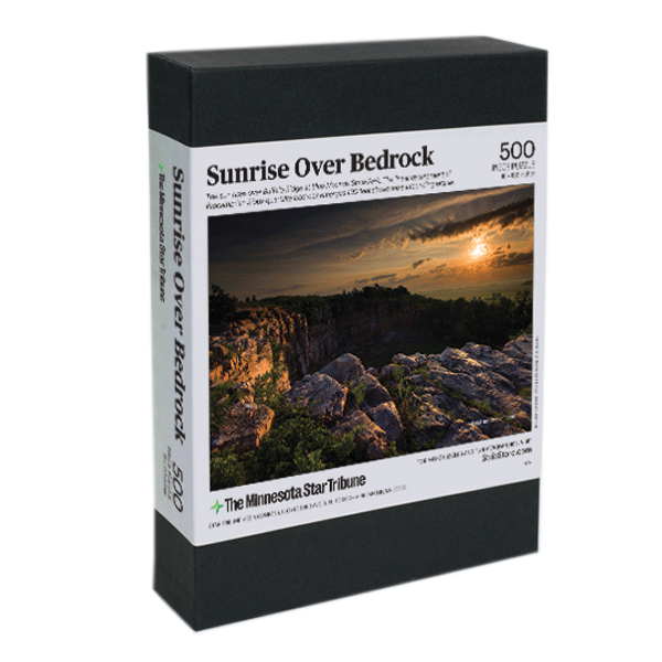 "Sunrise Over Bedrock" at Blue Mounds Jigsaw Puzzle